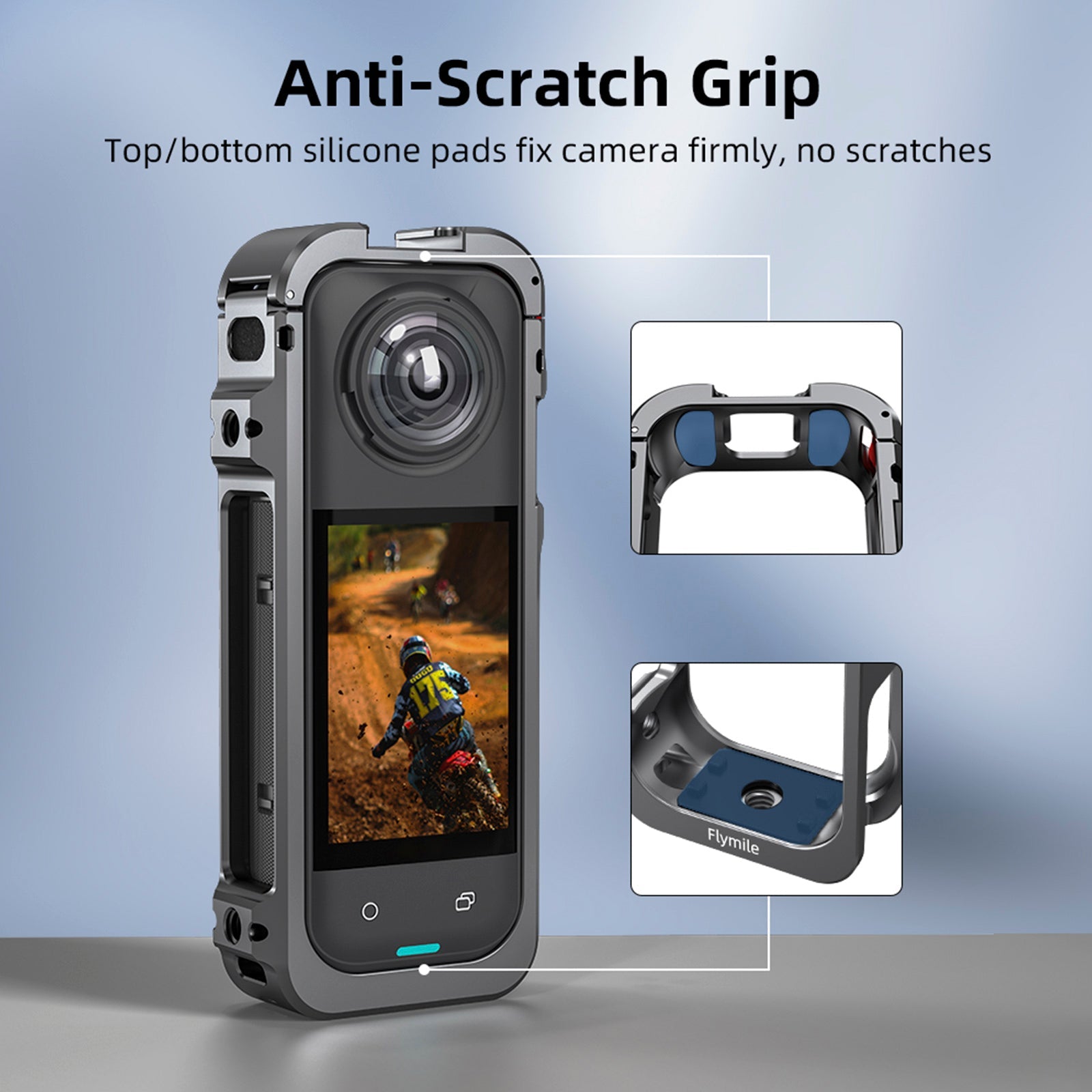 Utility Frame Case Cage for Insta360 X5 Protective Case Silicone Lens Cap Guard
