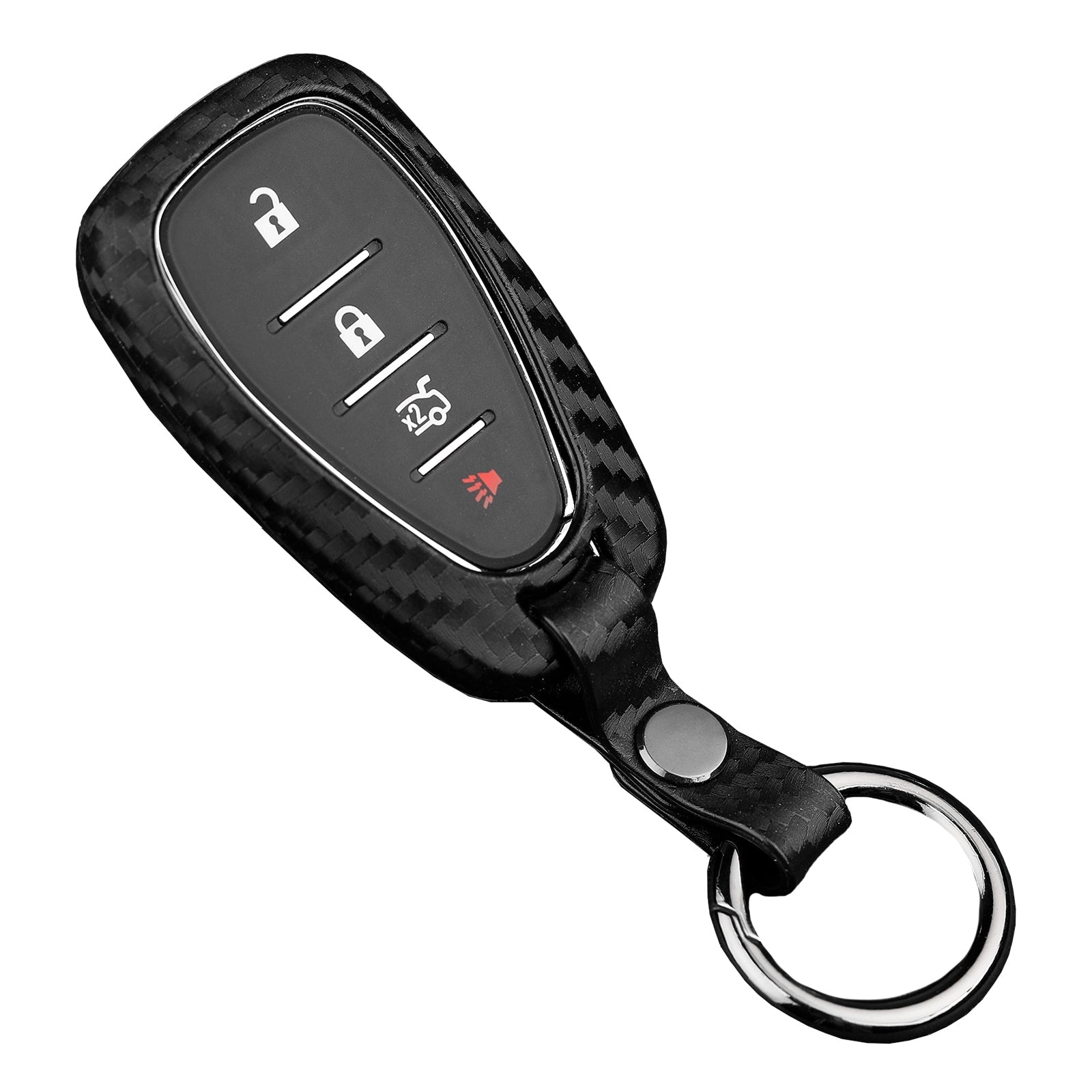 Leather Silicone Car Key Case Cover With Buckle For Chevrolet