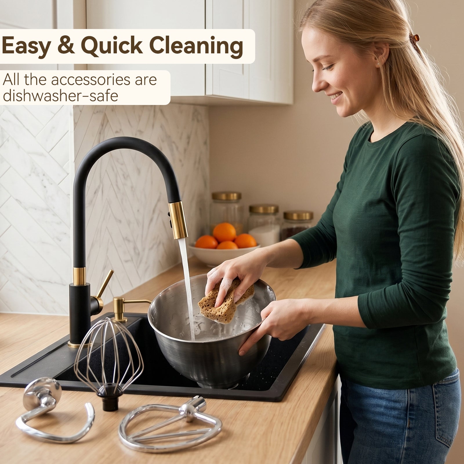 Dough Hook Electric dough mixers are suitable for home use. Balloon Whisk 5.2L Stand Mixer 3-In-1 Kitchen Mixer with Flat Beater