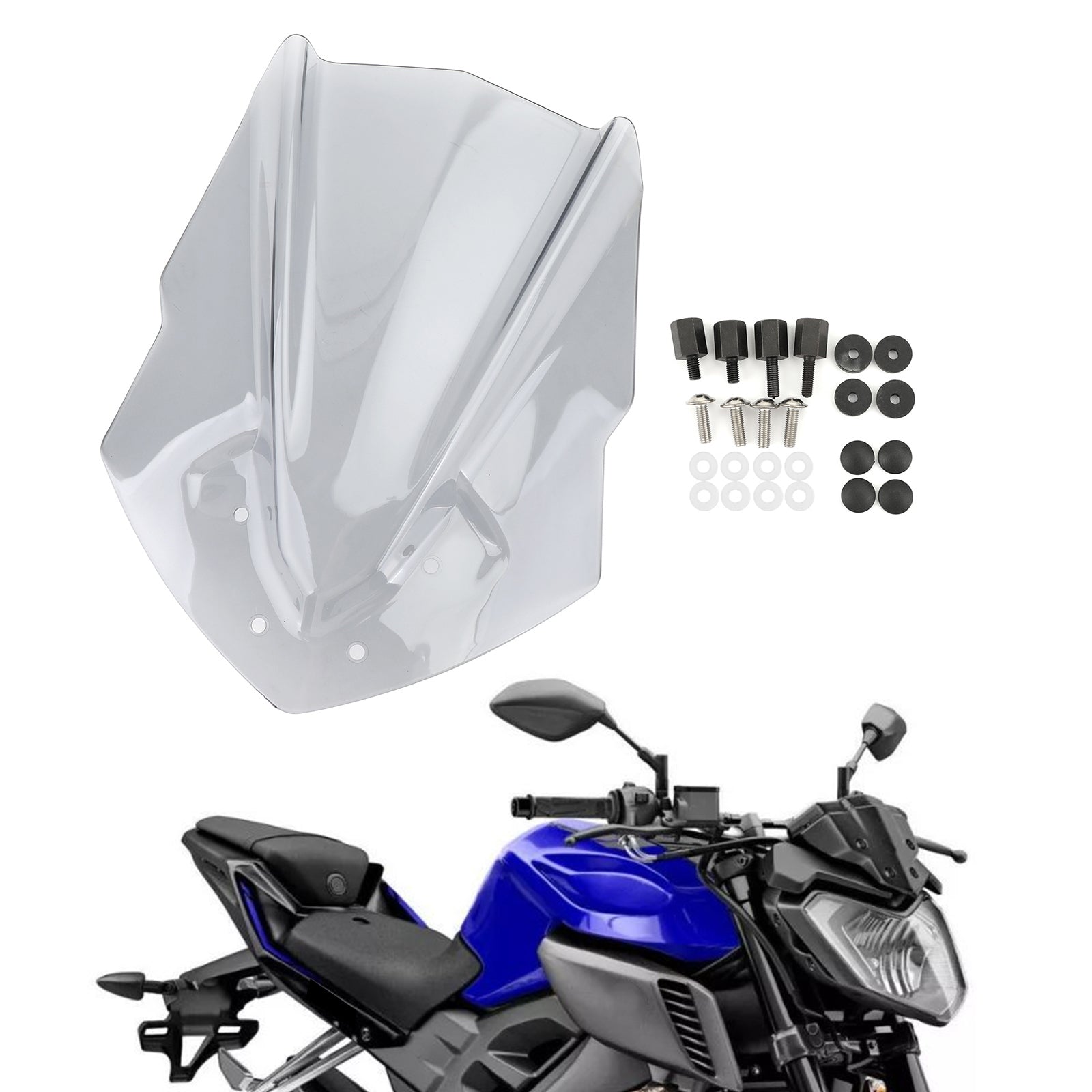 2015-2019 Yamaha MT125 ABS Plastic Motorcycle Windshield WindScreen Generic