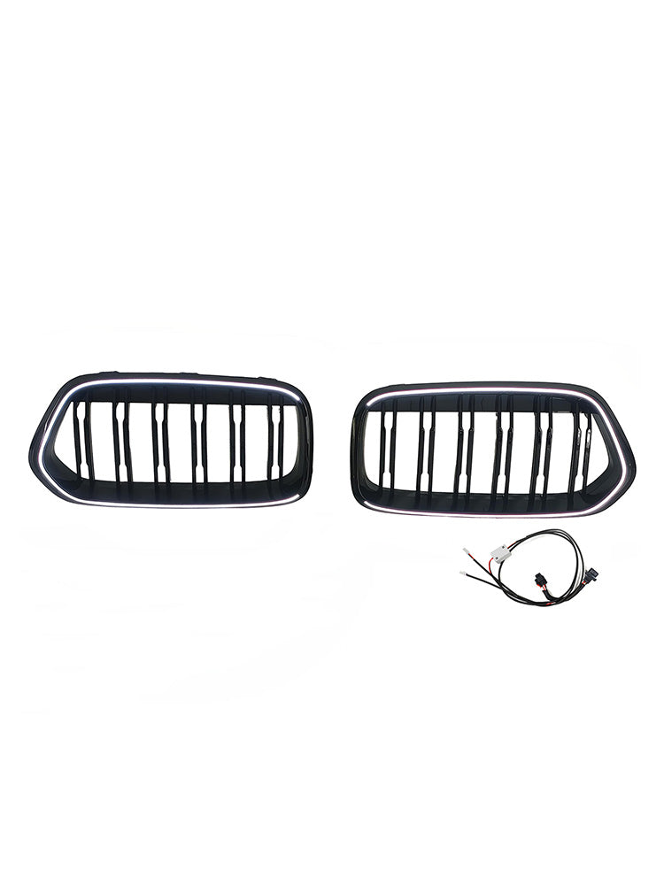2018-2023 Fit BMW X2 Series F39 Black Front Bumper Grill Grille Double Slat