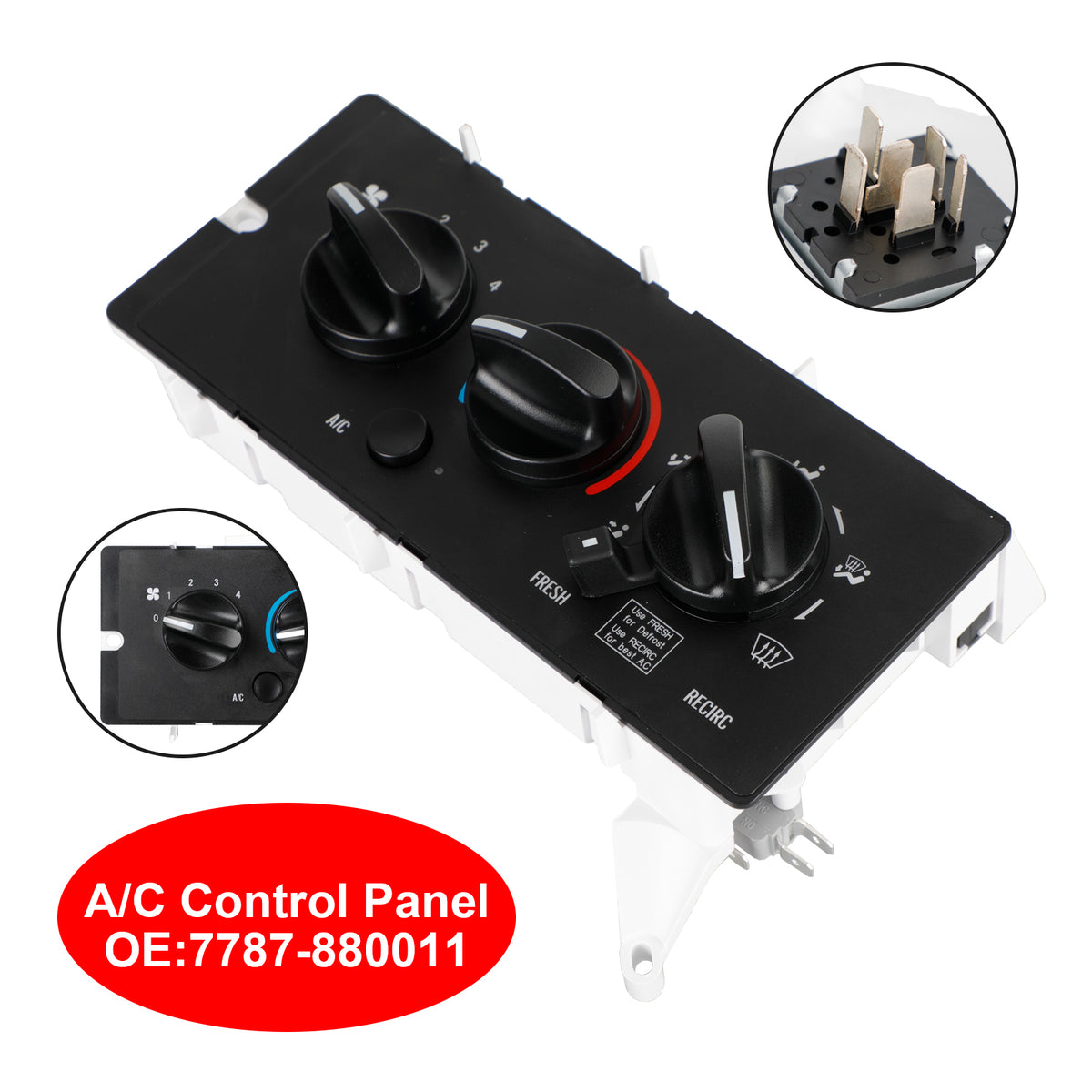 2001-2005 Mack CH613 A/C Control Panel 7787-880011 1000149542 Generic