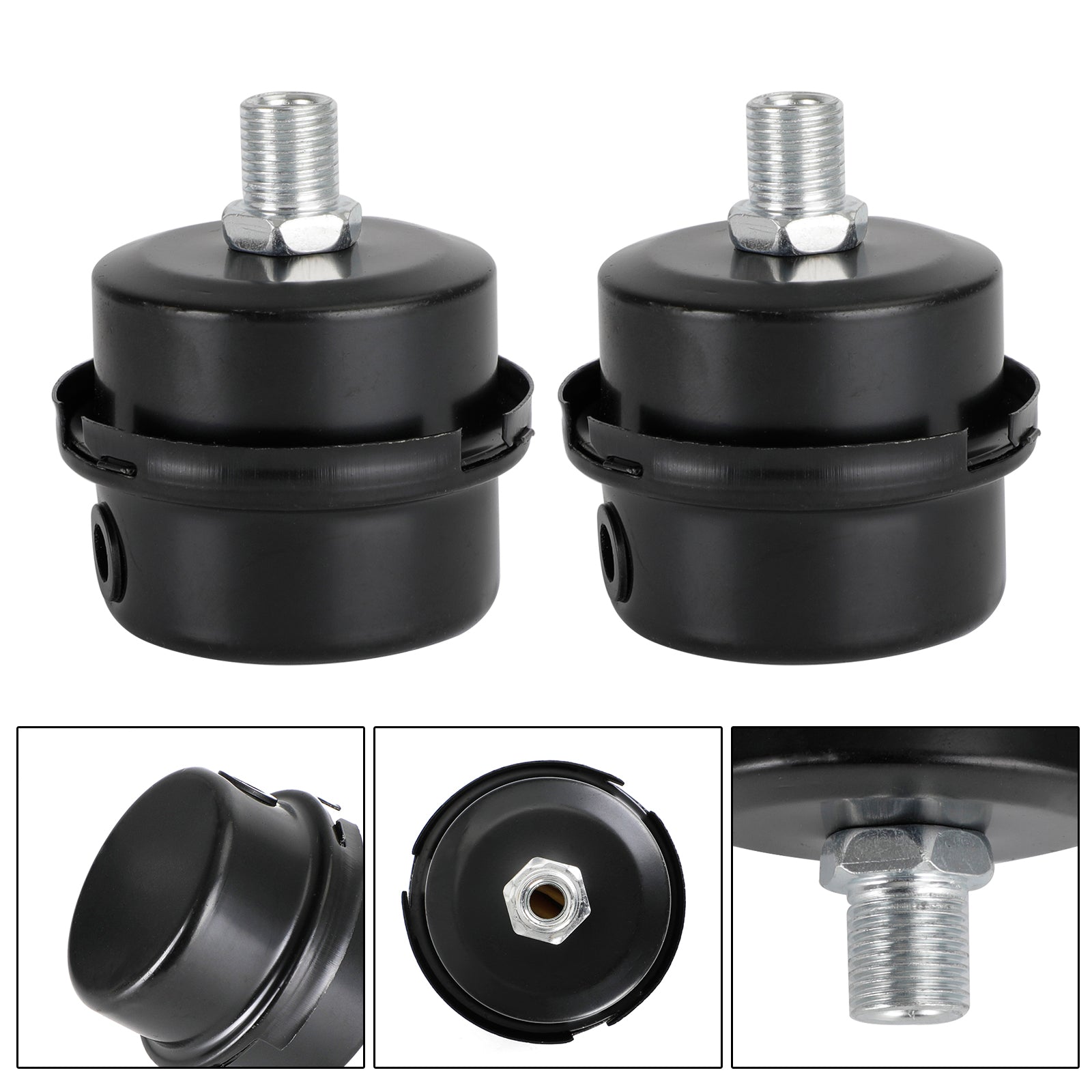 2x Filter Metal Air Compressor Intake Filter Noise Muffler Silencer 13/16/20mm, 1/4"