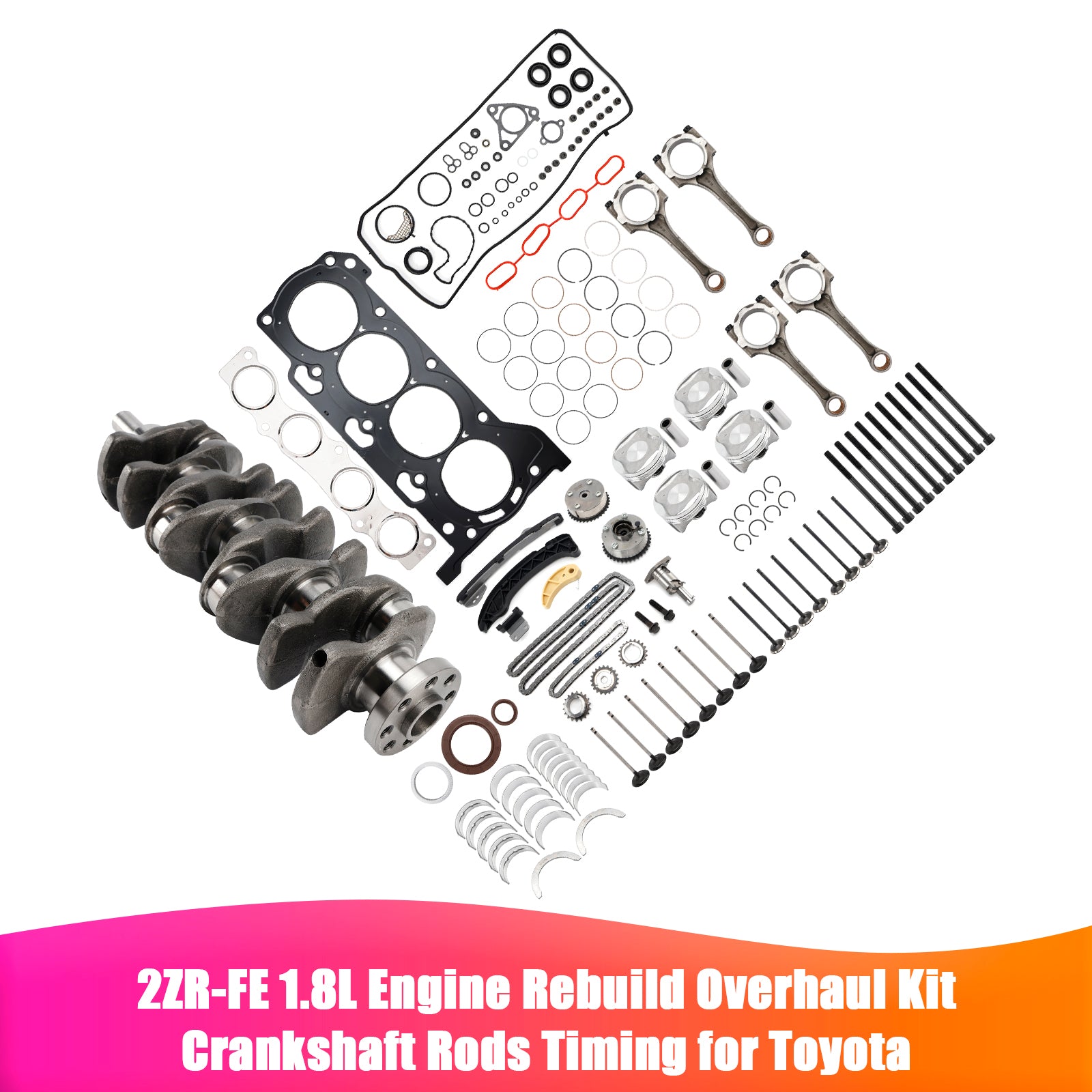 2019-2020 TOYOTA PRIUS AWD-E 1.8L Engine Rebuild Overhaul Kit Crankshaft Rods Timing 2ZR-FE 11791-22020