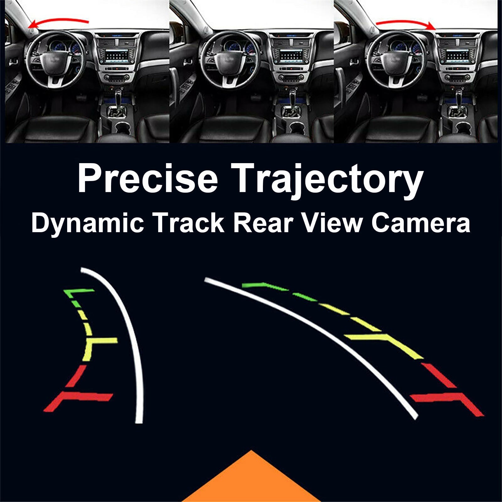HD Dynamic Trajectory Tracks Car Rear View Camera Fit For E70 E71 E82 E83 E84