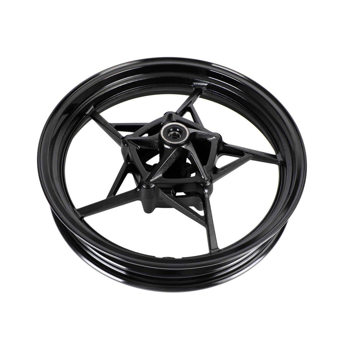Glossy Black Front Wheel Rim For Kawasaki Z400 EX400 Ninja 400 ABS 2018-2023