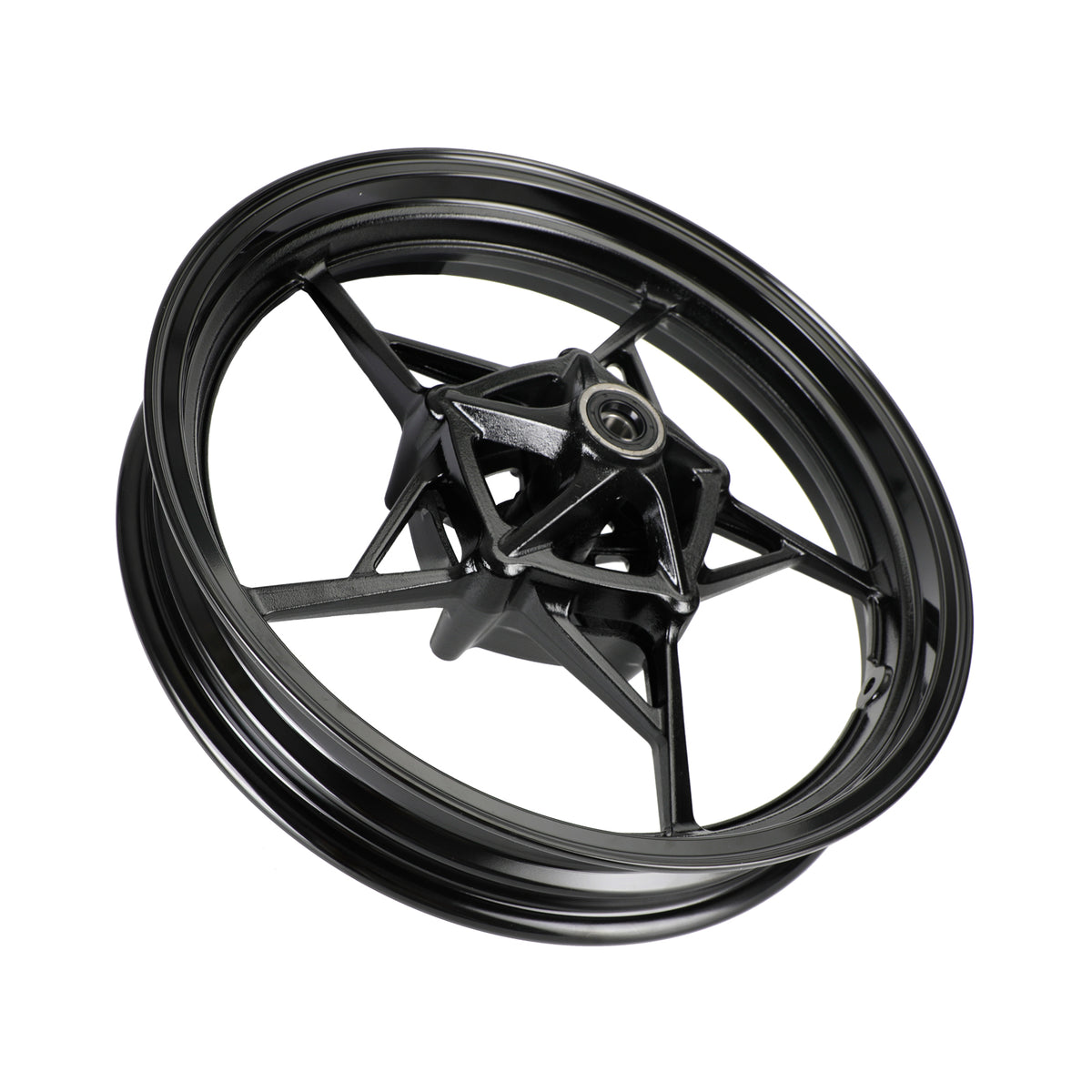 Glossy Black Front Wheel Rim For Kawasaki Z400 EX400 Ninja 400 ABS 2018-2023