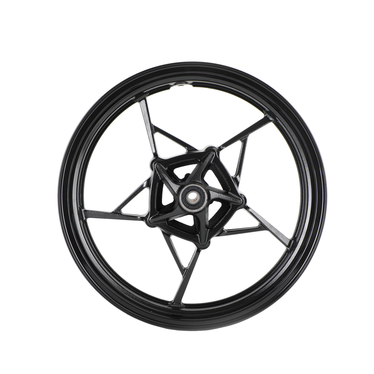 Glossy Black Front Wheel Rim For Kawasaki Z400 EX400 Ninja 400 ABS 2018-2023