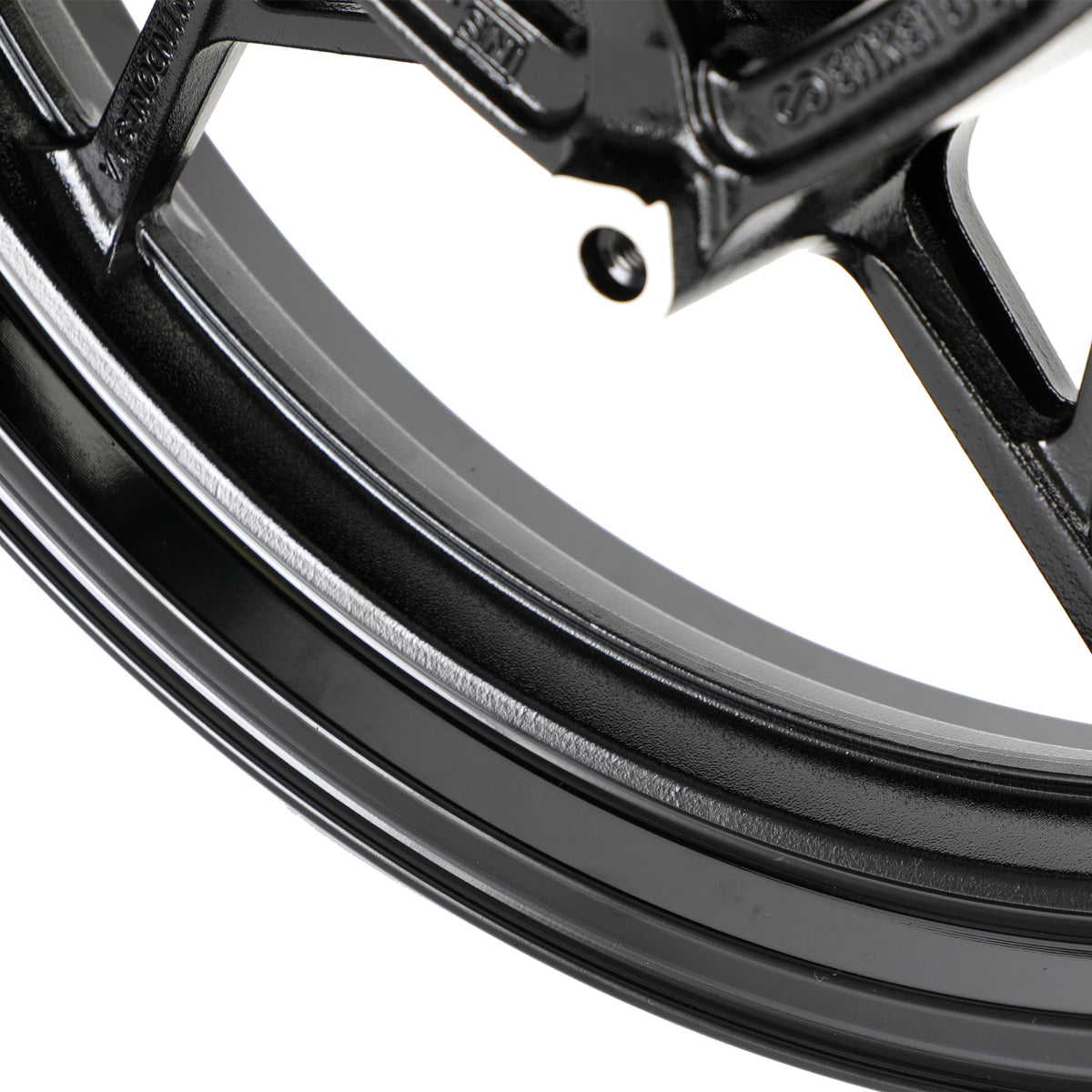 Glossy Black Front Wheel Rim For Kawasaki Z400 EX400 Ninja 400 ABS 2018-2023