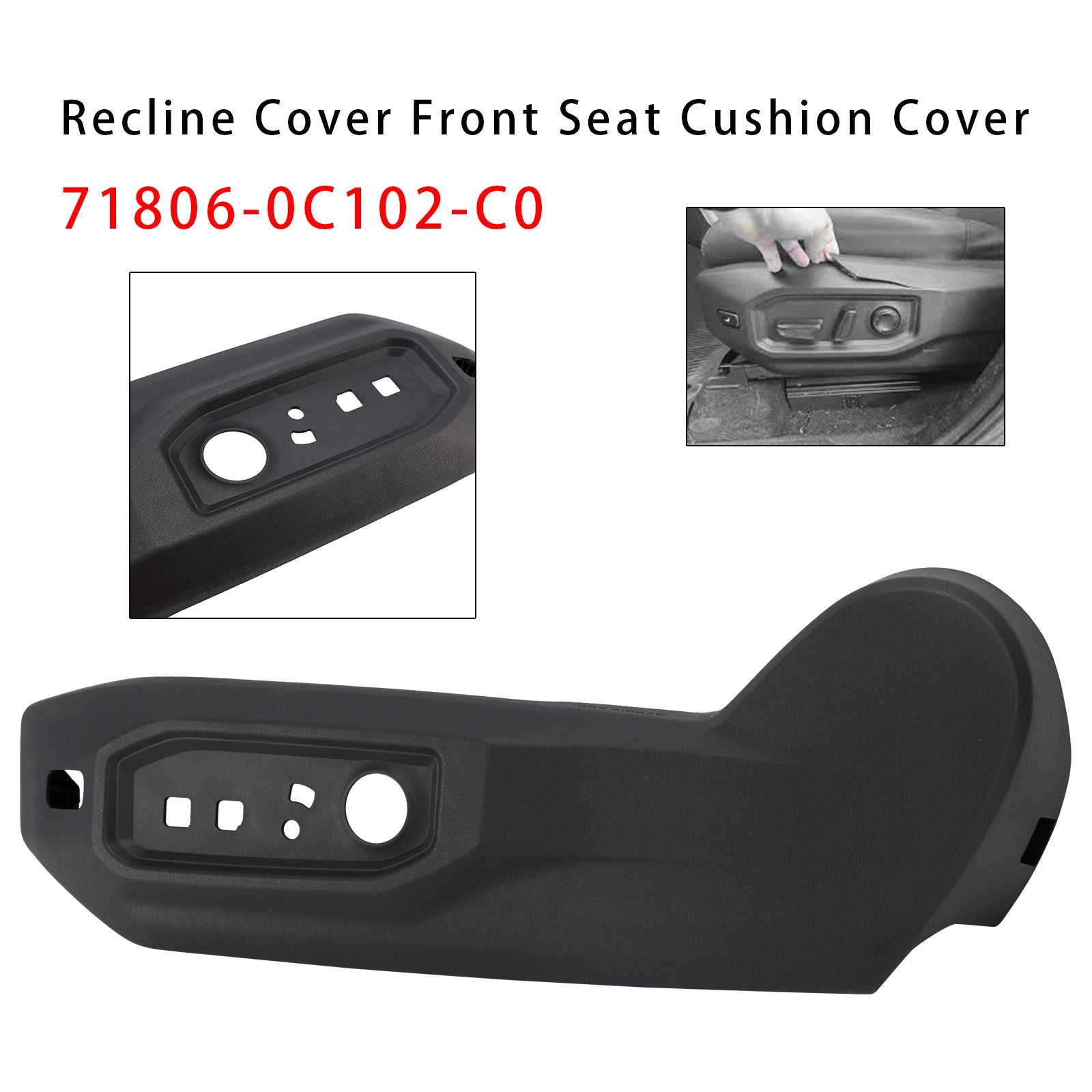 2023-2025 For Toyota Tundra Left Recline Cover Front Seat Cushion Cover