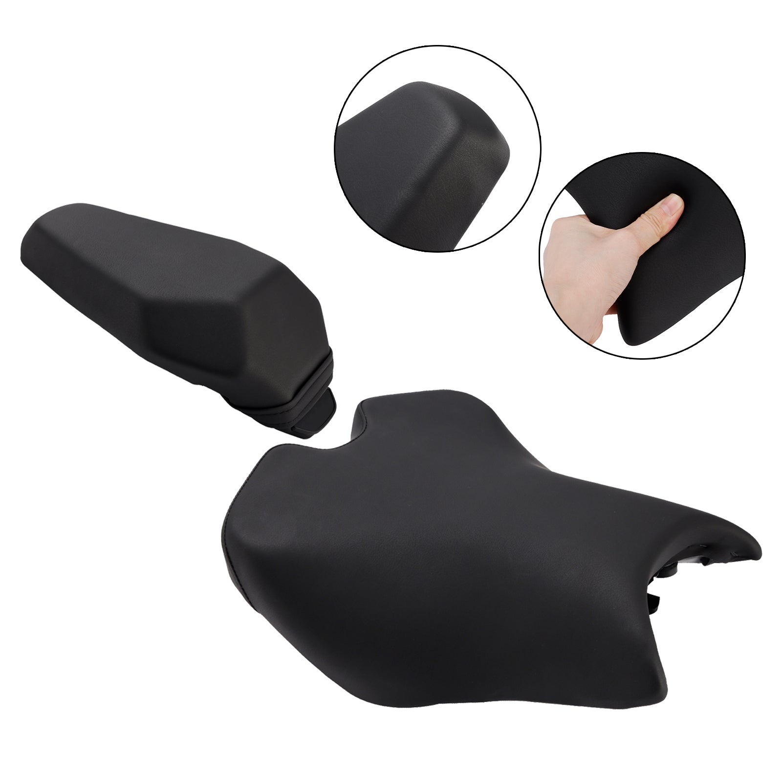 2025 For Kawasaki Ninja Z900 Front W/ Rear Thickened Seat Pillion Kit Black