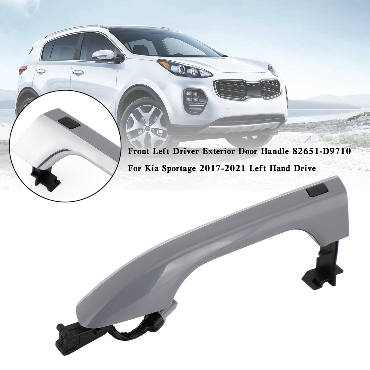 Front Left Driver Exterior Door Handle 82651-D9710 For Kia Sportage 2017-2021