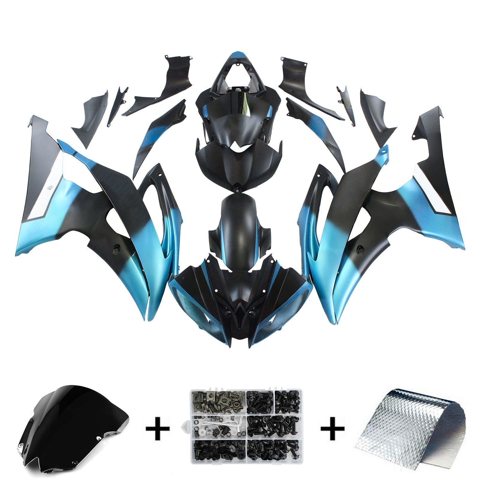 Injection Fairing Kit Bodywork Plastic ABS fit For Yamaha YZF 600 R6 2008-2016
