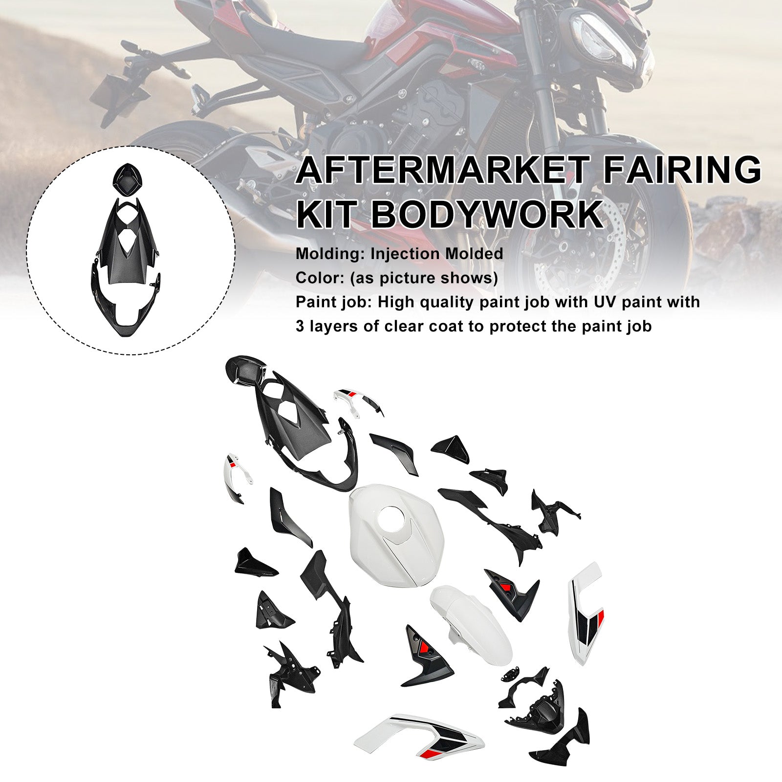Injection Bodywork Fairing Kit for Street Triple 765 R/RS 2023-2025
