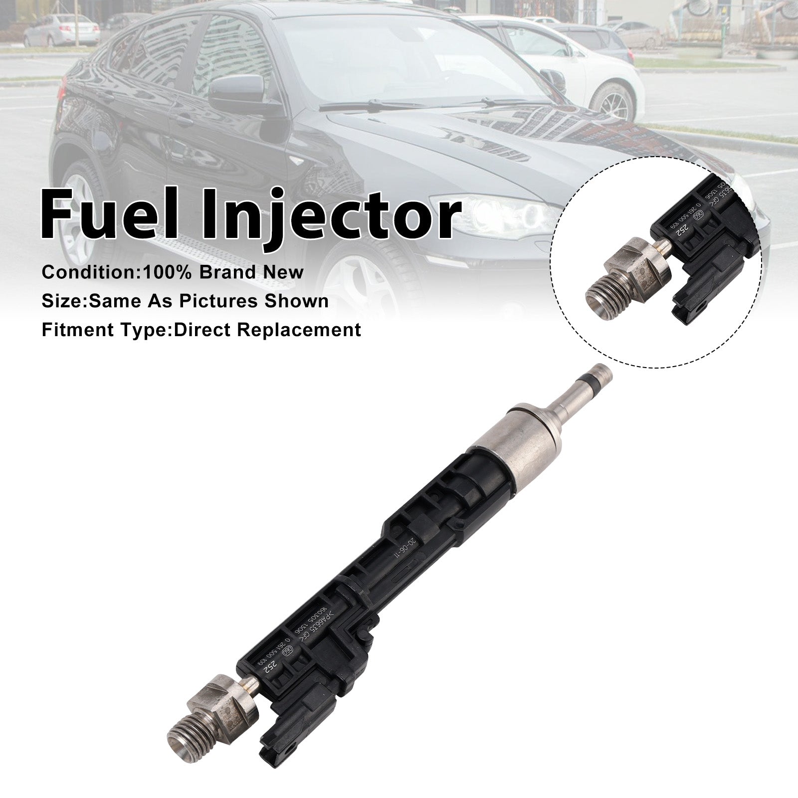 1Pcs Fuel Injector For BMW 5 Series 2011-2016 X5 2011-2013 0261500109