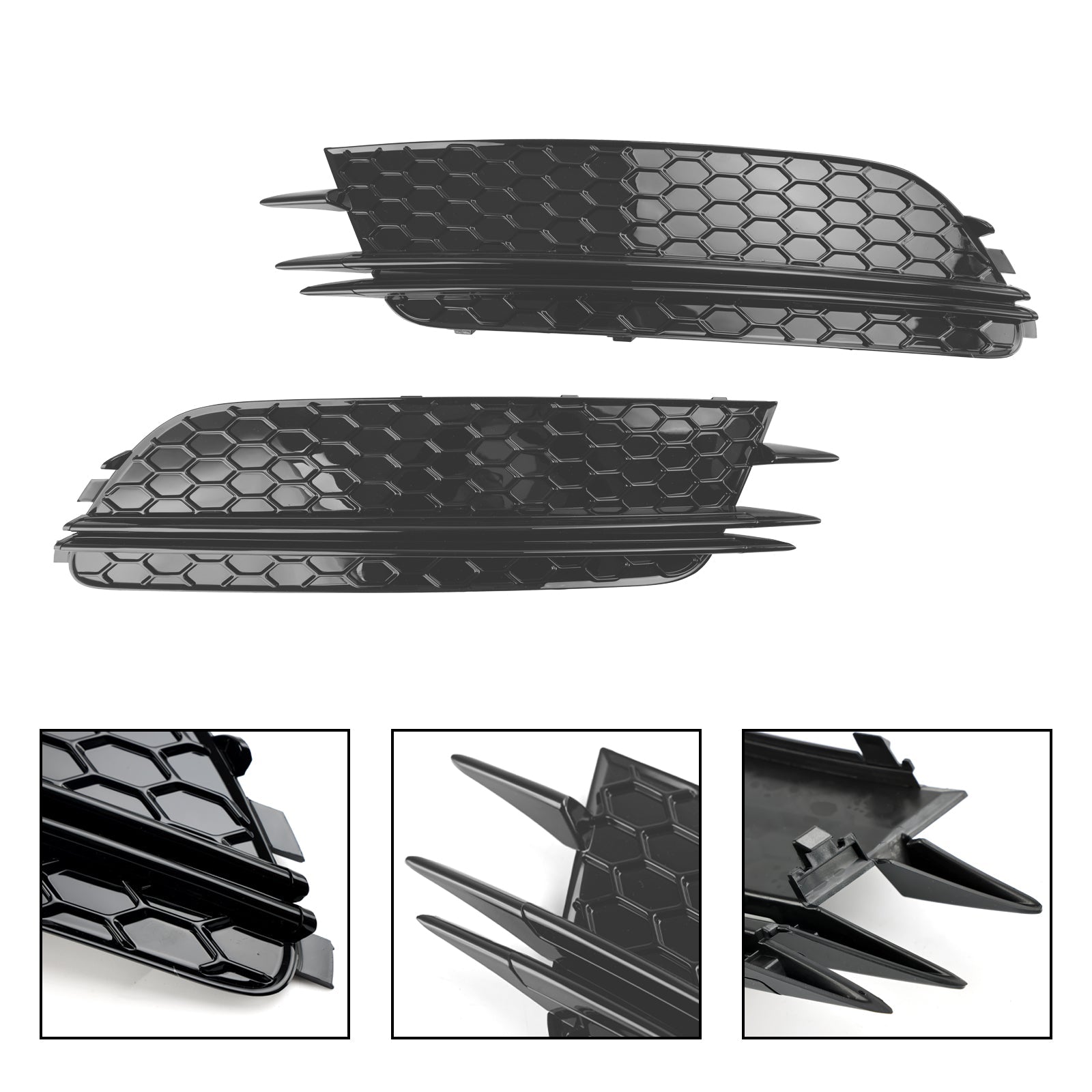 2012-2015 Audi A6 4G C7 2PCS Front Fog Light Cover Bezel Grille Grill