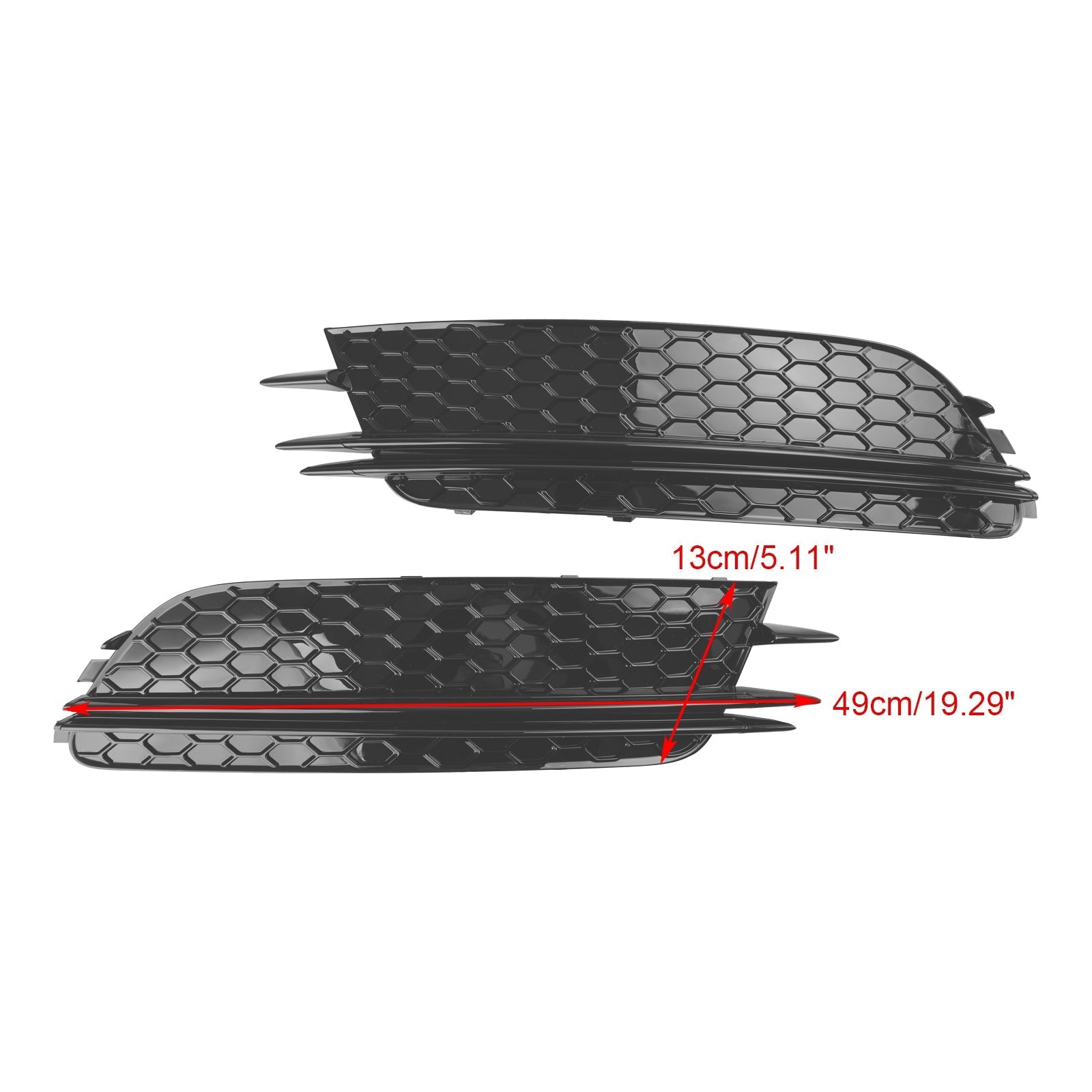 2012-2015 Audi A6 4G C7 2PCS Front Fog Light Cover Bezel Grille Grill