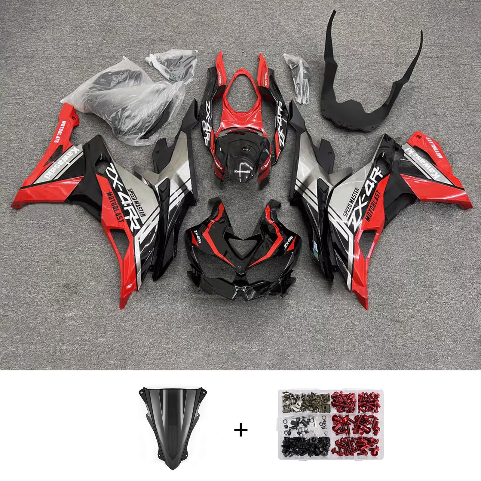 Injection Fairing Kit fit For Kawasaki Ninja ZX-25R ZX-4R ZX-4RR 2019-2025