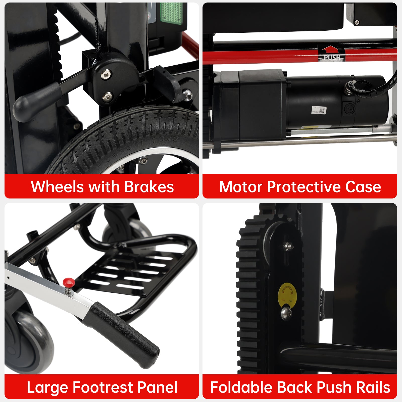 Large Wheel Motorized Climbing Wheelchair Stair Lifting Chair Elevator Disabled