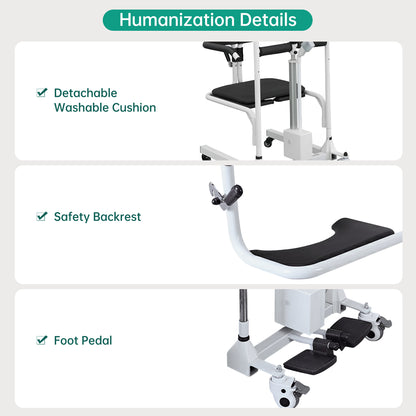Multifunctional 4-in-1 Electric Patient Transfer Lift