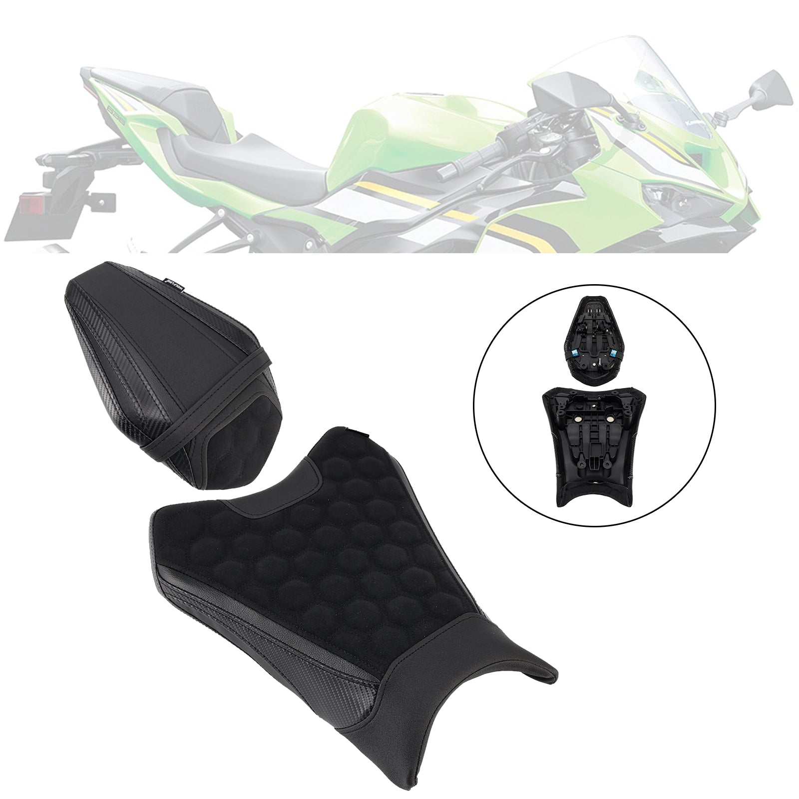 2024-2025 For Bmw R1300Gs R 1300 Gs Front&Rear Raider Passenger Cushion Kit Black1