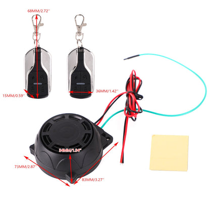 12V Anti Theft Security Rc Alarm System Vibration Detector For Motorcycle Generic