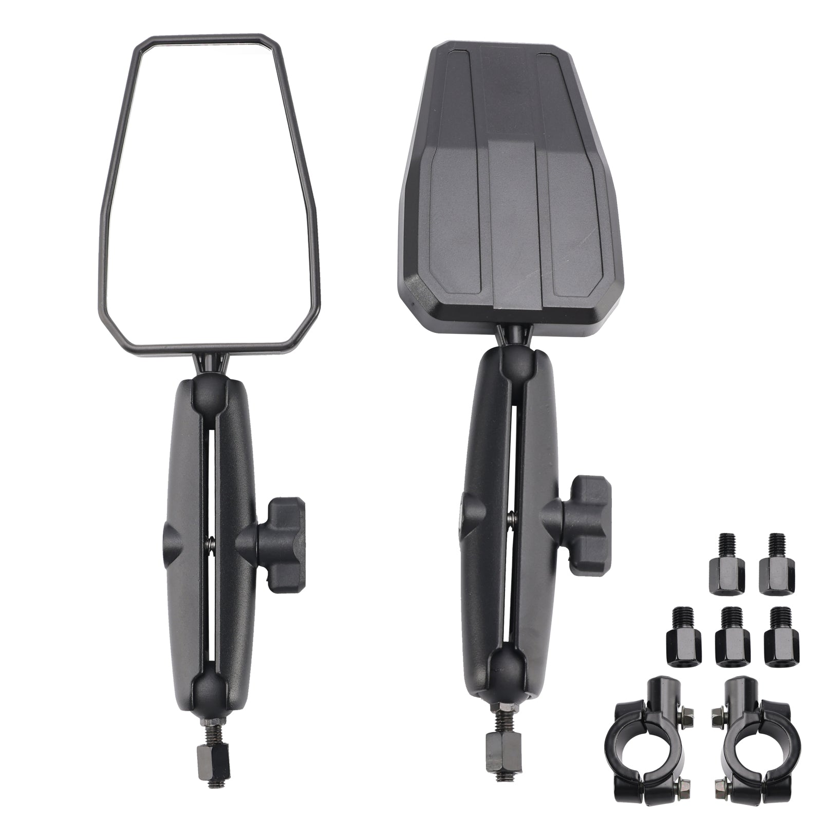 Pair Motorcycle Folding Adventure Mirrors Rearview Mirror For ATV Dirt Bike