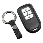 Leather Silicone Car Key Case Cover With Buckle For Honda
