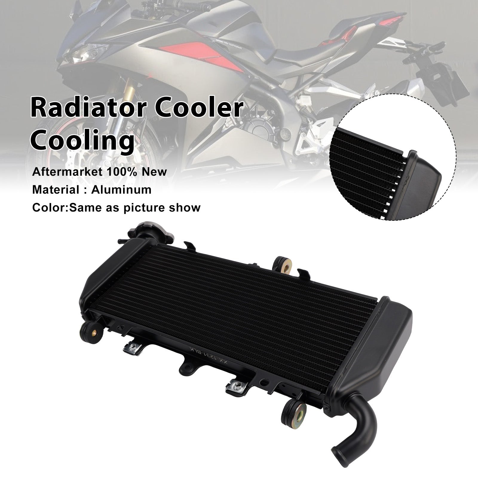 For Honda CBR250RR 2017-2024 Aluminum Radiator Cooling Engine Cooler
