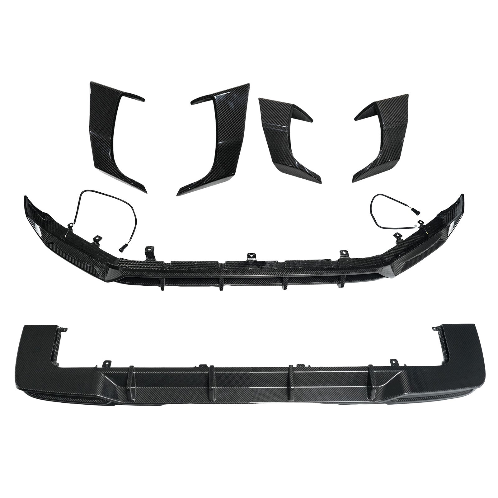Dry Carbon Fiber Front Rear Bumper Lip + Side Air Vent Fit Benz G W465 2025+