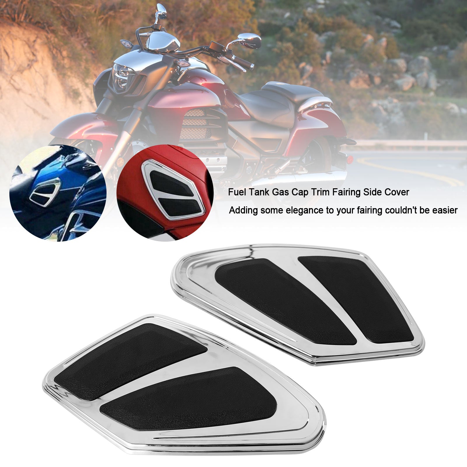 Fuel Tank Gas Cap Trim Fairing Side Cover For Honda Goldwing GL 1800 F6B 12-17 Generic