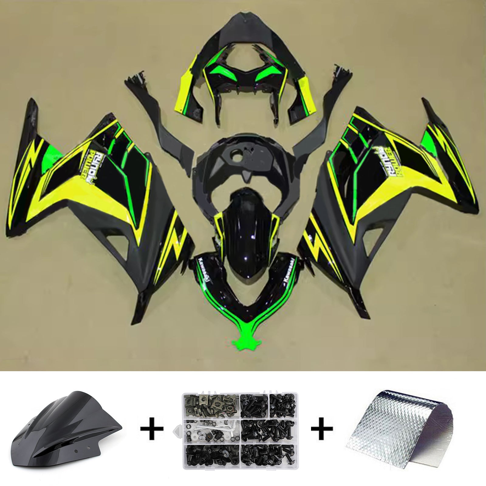 Injection Fairing Kit Bodywork Plastic ABS fit For Kawasaki EX300 Ninja300 2013-2024