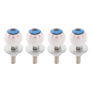 4x Motorcycle Bike Plastic Eyeball License Plate Bolt On Screw On Frame Nut