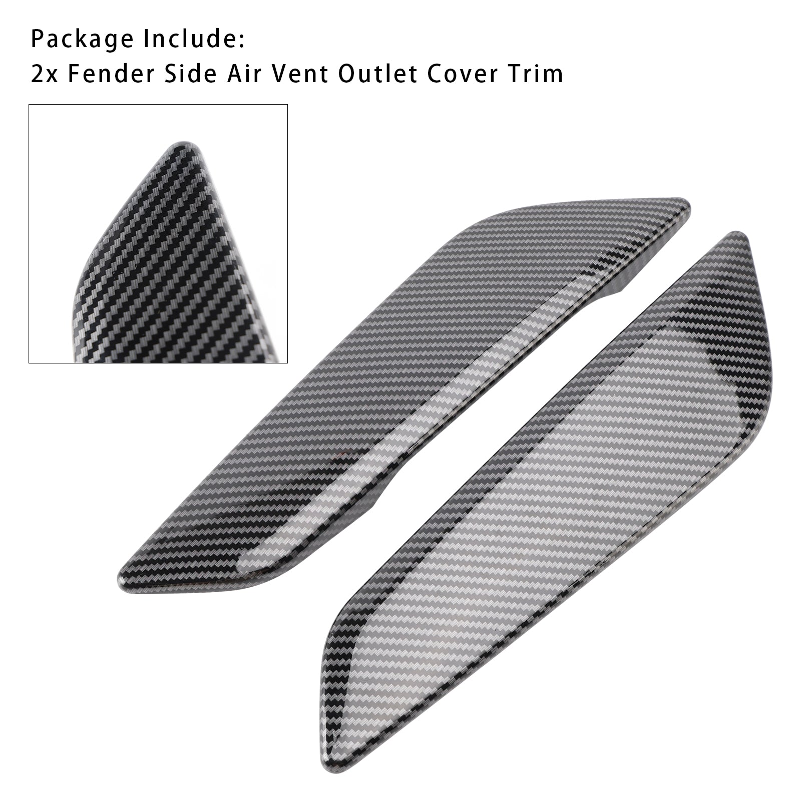 2017+ BMW 5 Series G30 G31 Carbon Fiber Style Fender Side Air Vent Trims