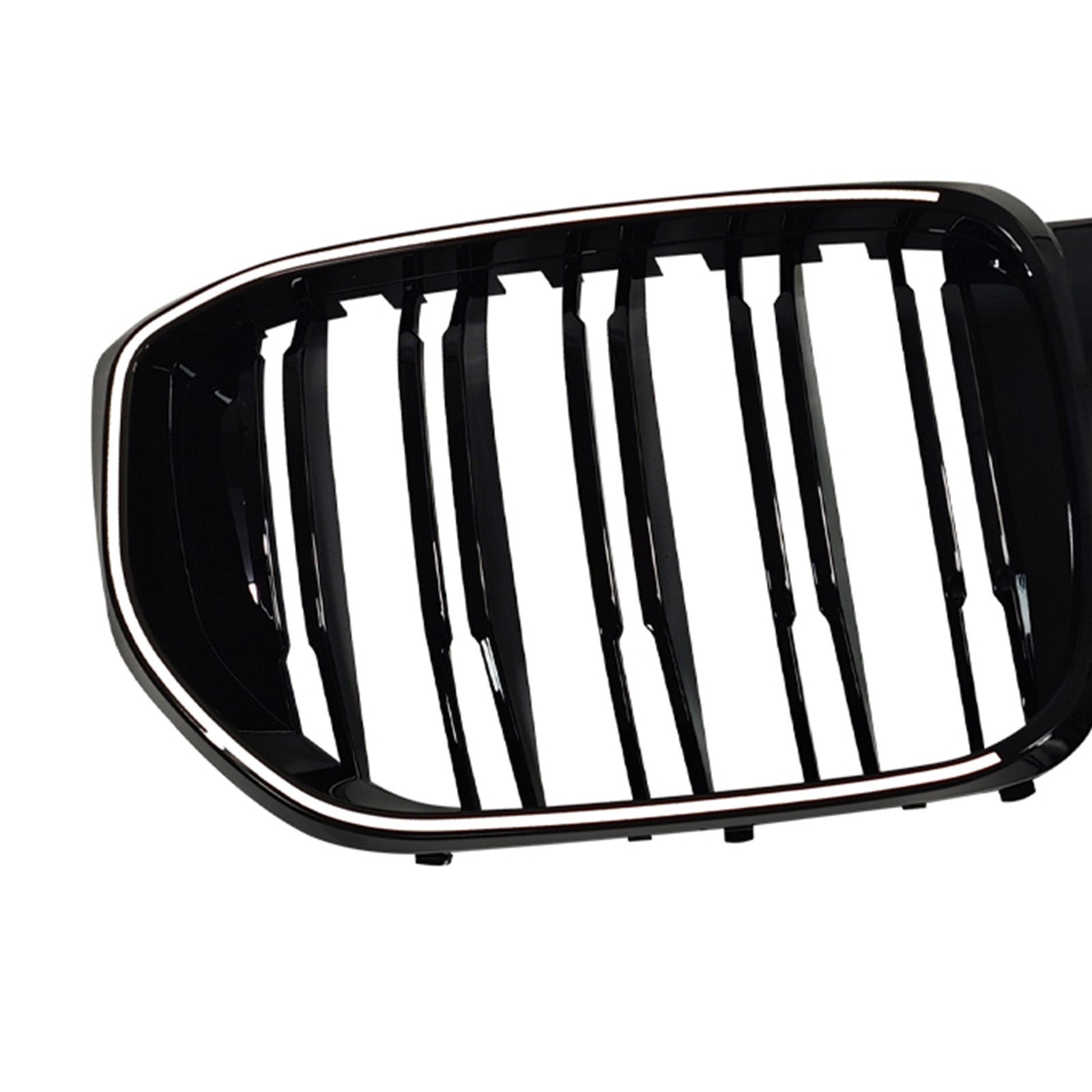 2024+ Fit BMW G05 LCI X5 Double Line W/LED Black Front Bumper Grille Grill