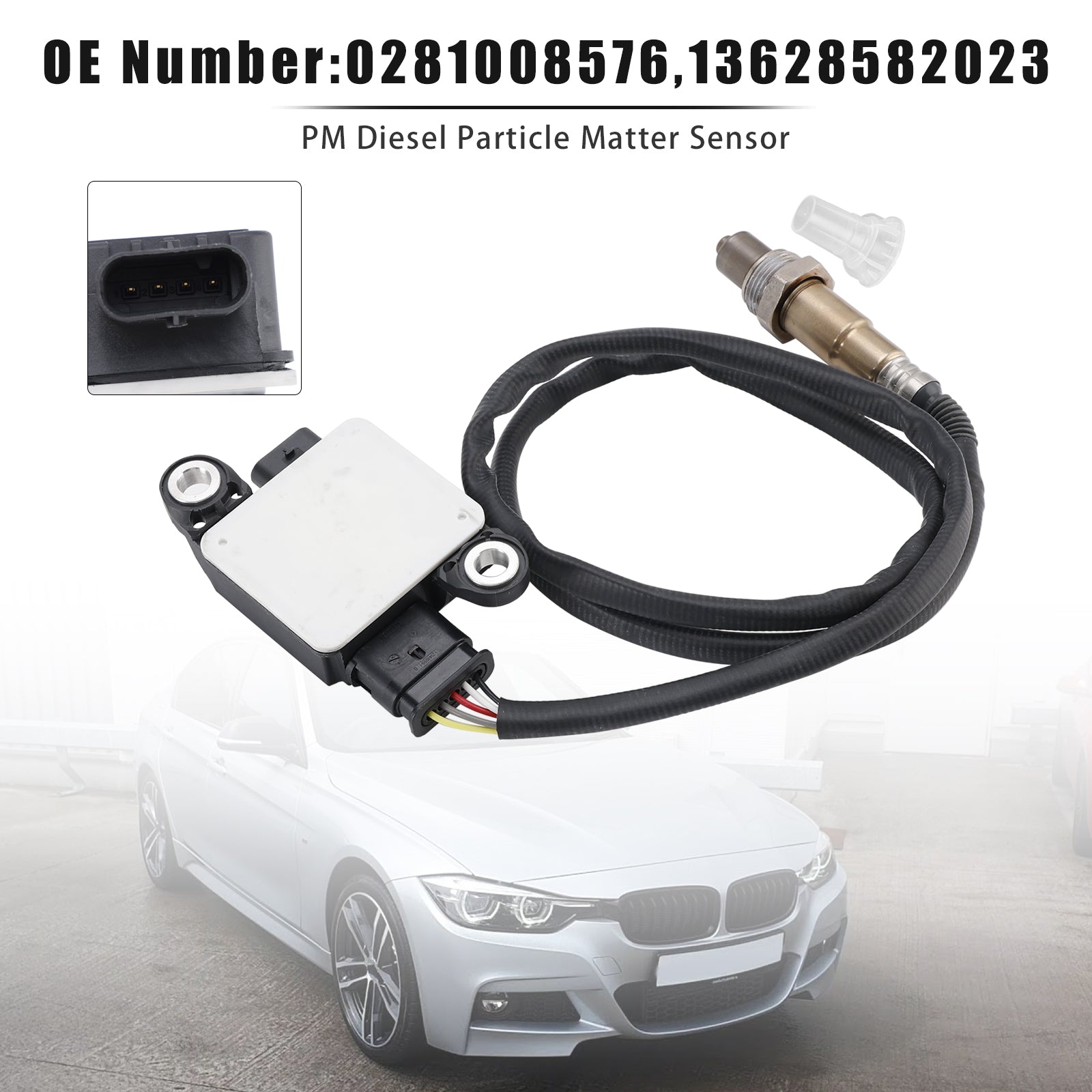 11/2014-09/2020 For BMW 2 Coupe (F22, F87) 220 d Coupe Diesel RWD 16 Valves PM Diesel Particle Matter Sensor 13628582023