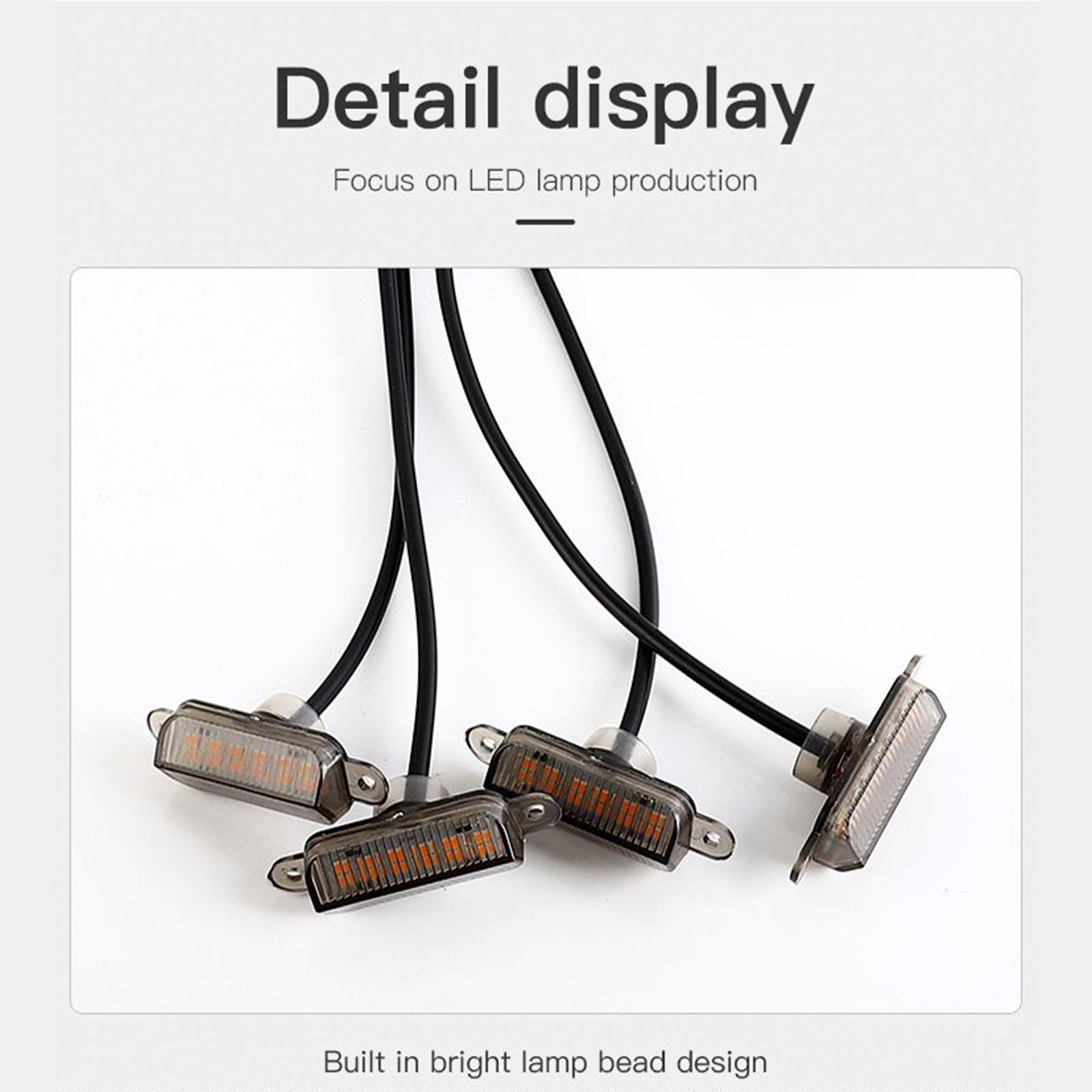 4Pcs Front Grille LED Lighting RGB With APP Controller For SUV off-road vehicles