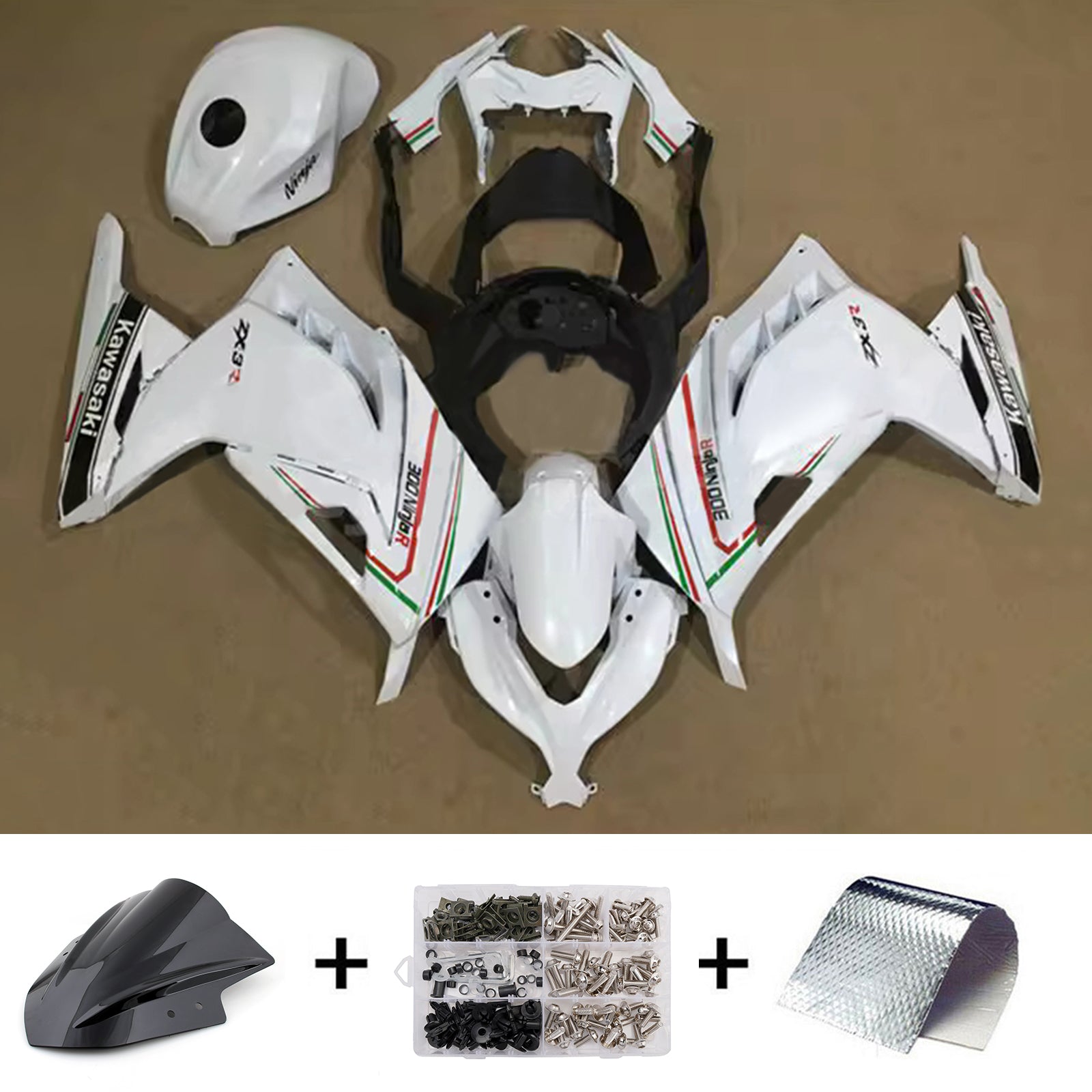 Injection Fairing Kit Bodywork Plastic ABS fit For Kawasaki EX300 Ninja300 2013-2024