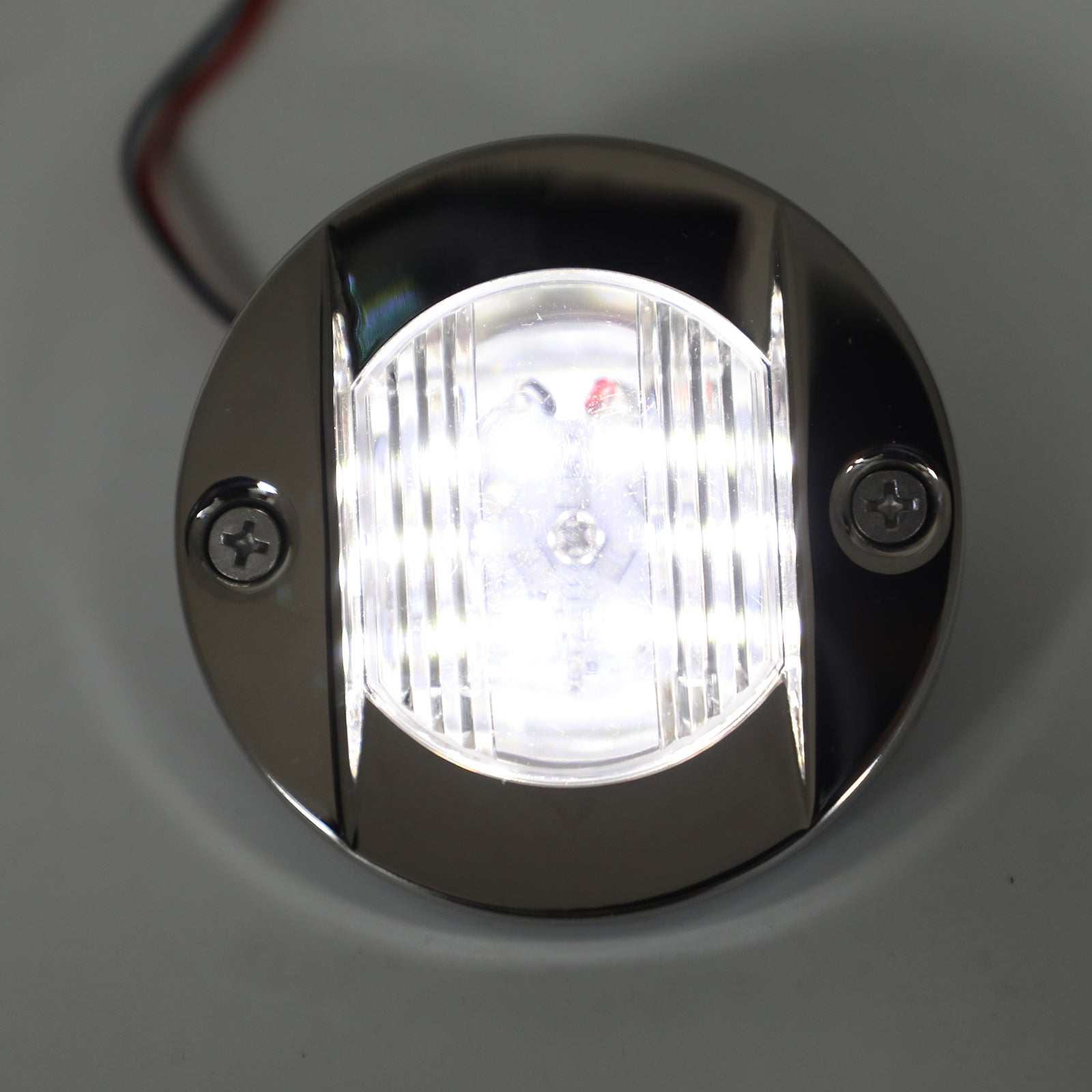 LED Marine Boat Yacht Transom Chrome Anchor Stern Light White Round 2835-SMD 12V