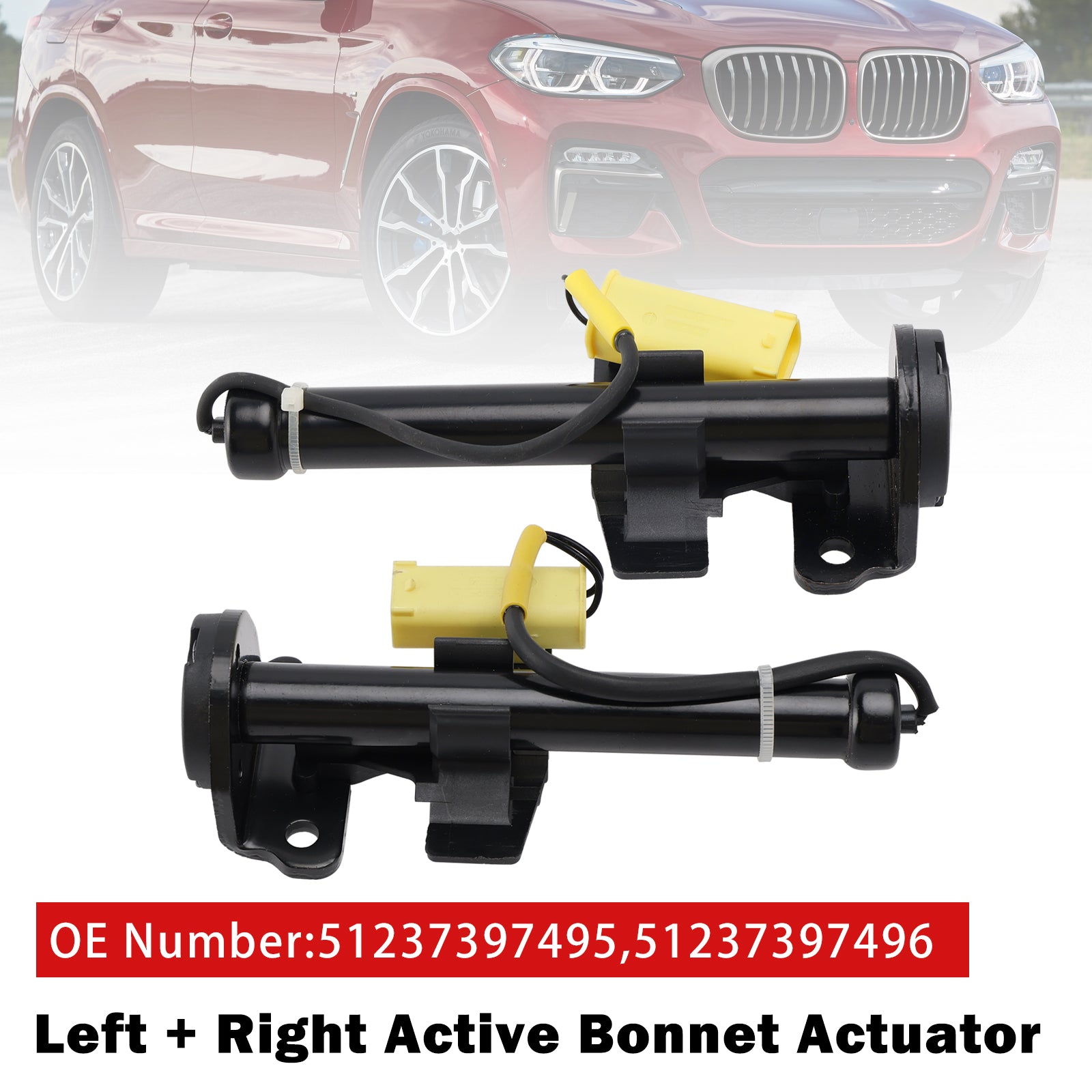 Left + Right Active Bonnet Actuator 51237397495 For BMW X3 G01 X4 G02 2017-2020