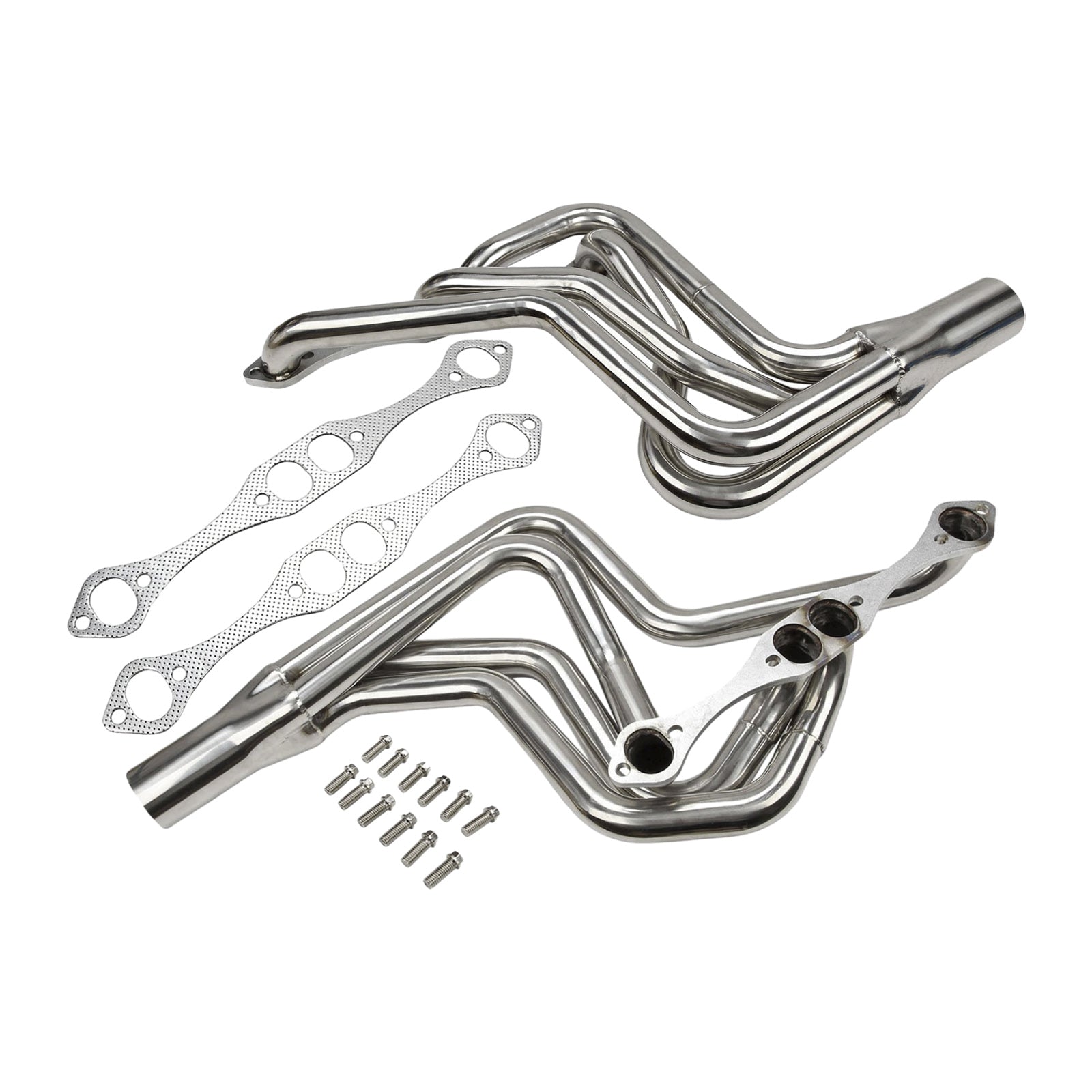Stainless Steel Exhaust Manifold Header 267-400 fit Chevy SBC V8 1970-1987