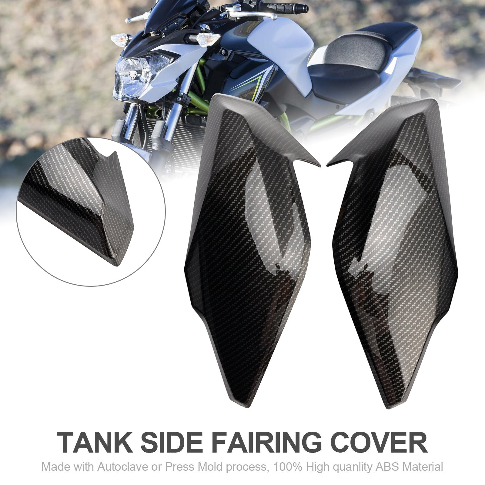Front Side Tank Gas Trim Fairing Panel Cowl For Kawasaki Z650 2017 2018 2019