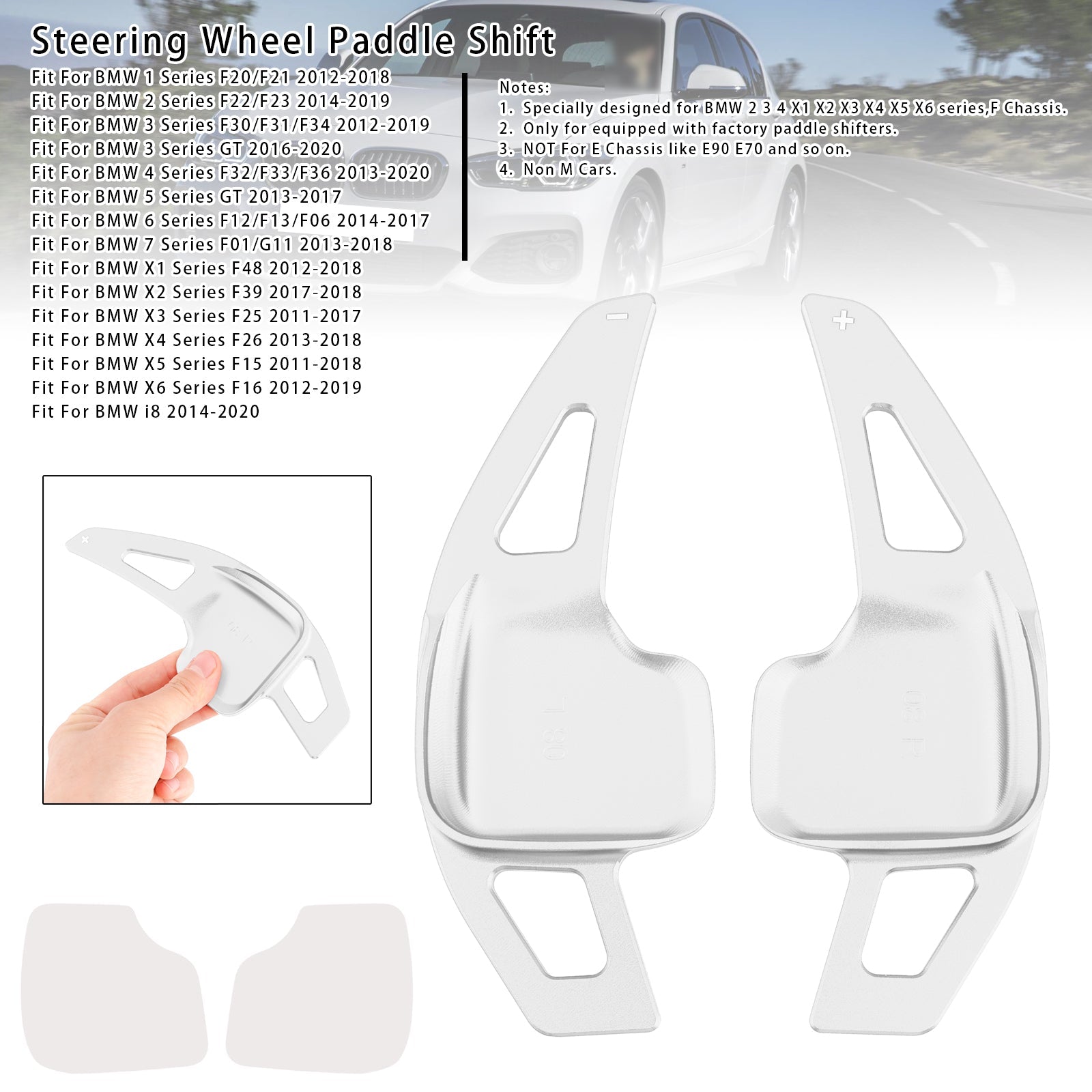 Steering Wheel Paddle Shifter Extensions For BMW F22 F23 X1 X6