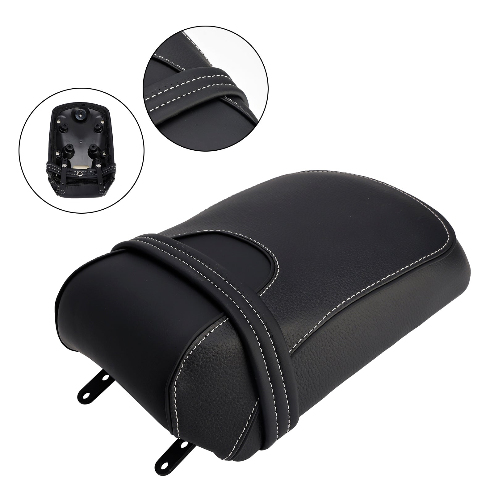 Rear Seat Passenger Cushion Flat Black Fit For Indian Super Scout Sixty Bobber
