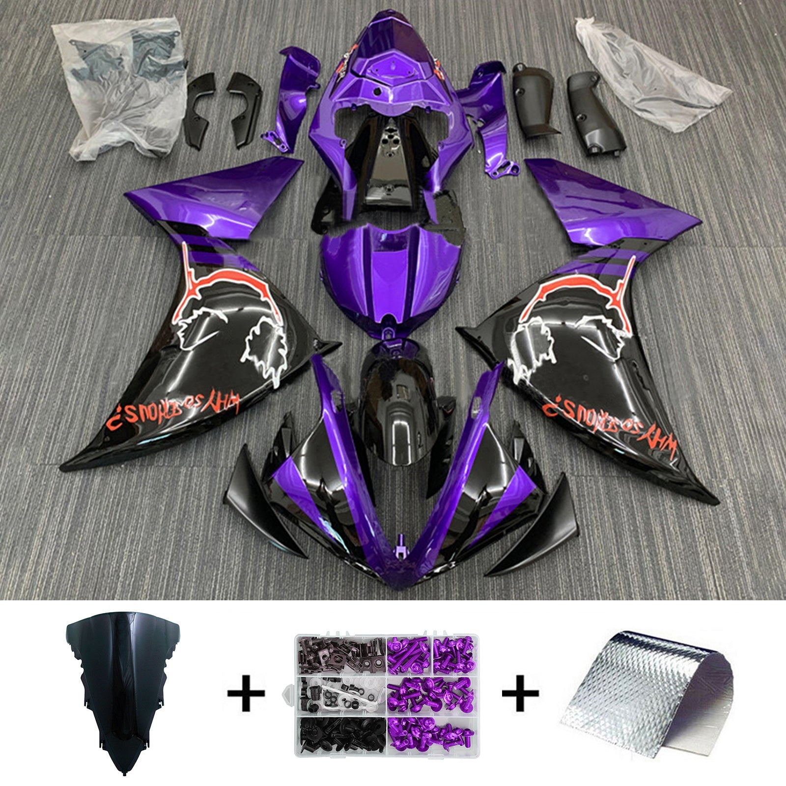 2012-2014 Yamaha YZF-R1 Injection Fairing Kit Bodywork Plastic ABS