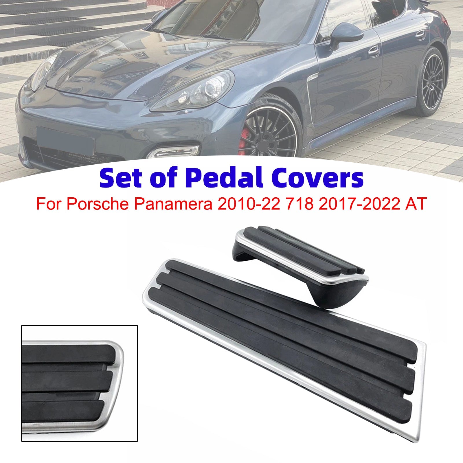 Pedal Set Pedals Pedal Caps For Porsche 718 Cayman Boxster 2017-2022 AT