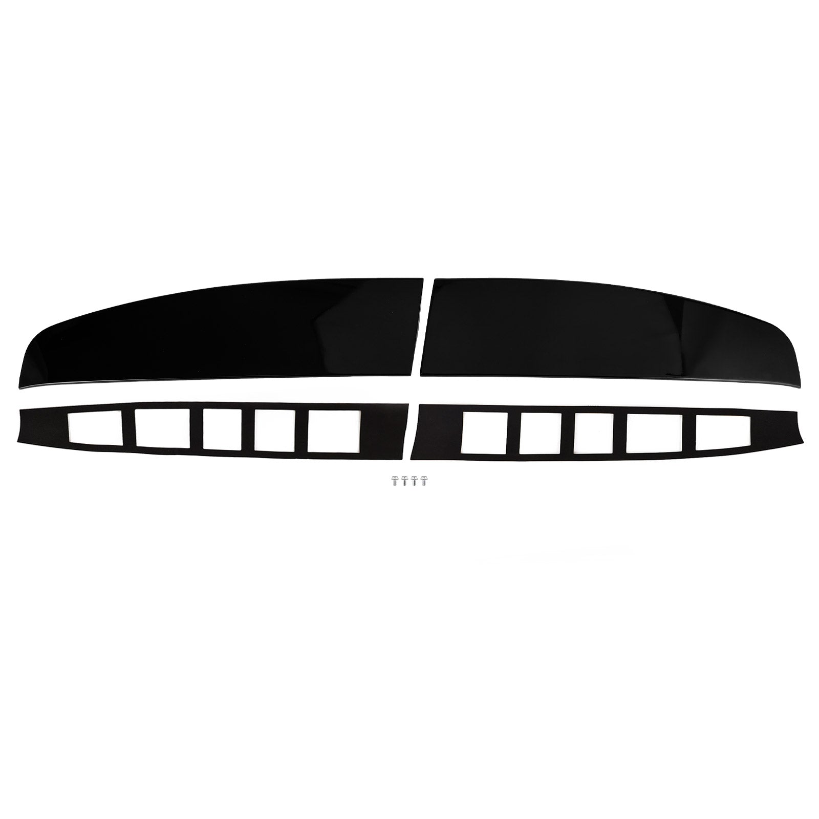 Black Rear Twin Barn Door Roof Spoiler Fit Ford Transit Custom 2012-2023