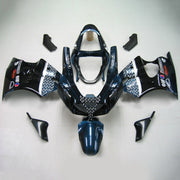 2000-2002 Kawasaki Zx6R Fairing Black Dark Blue Kit