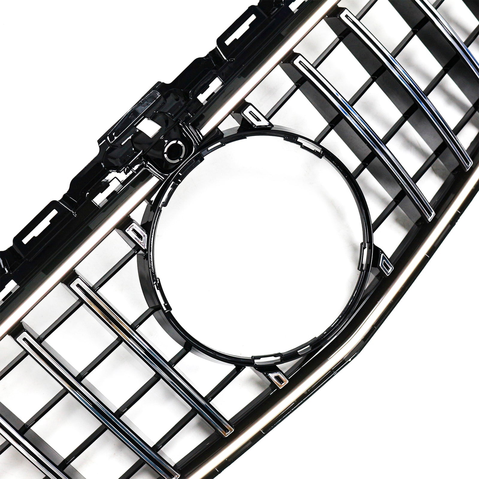 2015-2021 Mercedes W205 C250 C300 W/LED Chrome Front Bumper Grill Grille