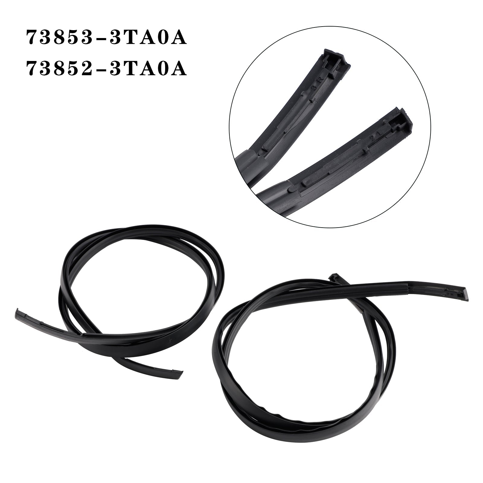 2013-2018 Nissan Altima 2PCS Roof Drip Molding Trim Left & Right Side Rubber